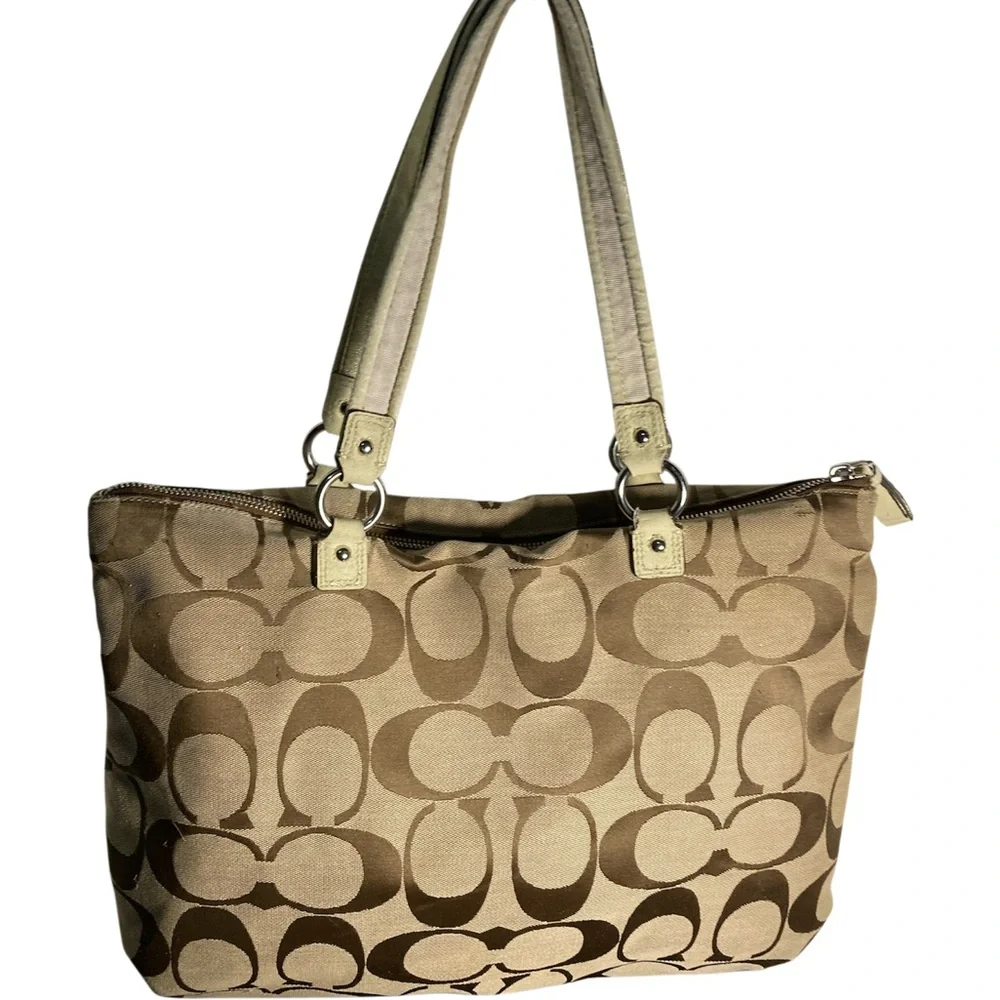 Coach Poppy Stylish Tan Designer Tote Bag